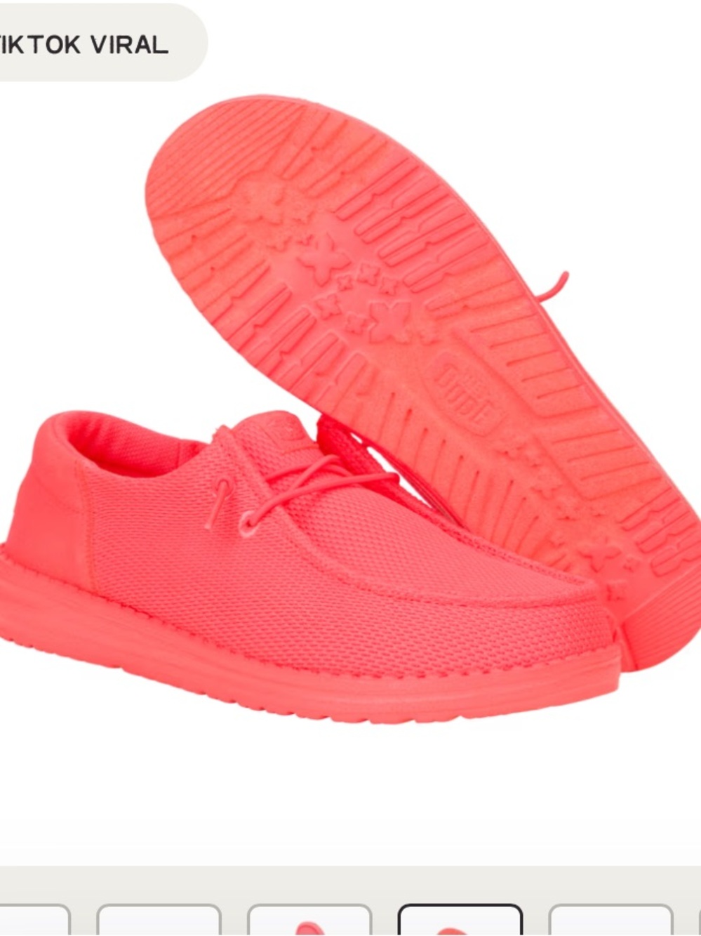Hey Dude Coral Knit Slip-On Loafers